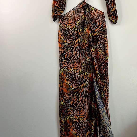 Chiffon beach cut out chiffon cover up dress PLT - Picture 2 of 4